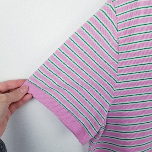 Ralph Lauren Weathered Pique Striped Polo Shirt, size Large - Picture 6 of 8